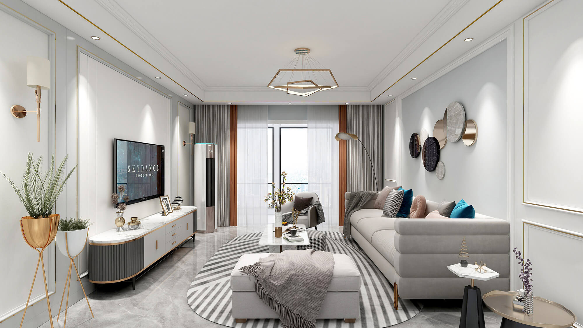 凱業(yè)花園111㎡現代輕奢風格案例